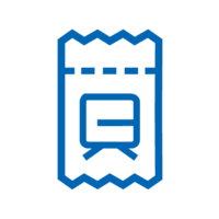 Blaues Icon: Fahrtkostenzuschuss