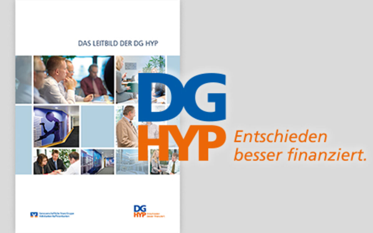 Image brochure "DG HYP's mission statement" with new logo and new claim