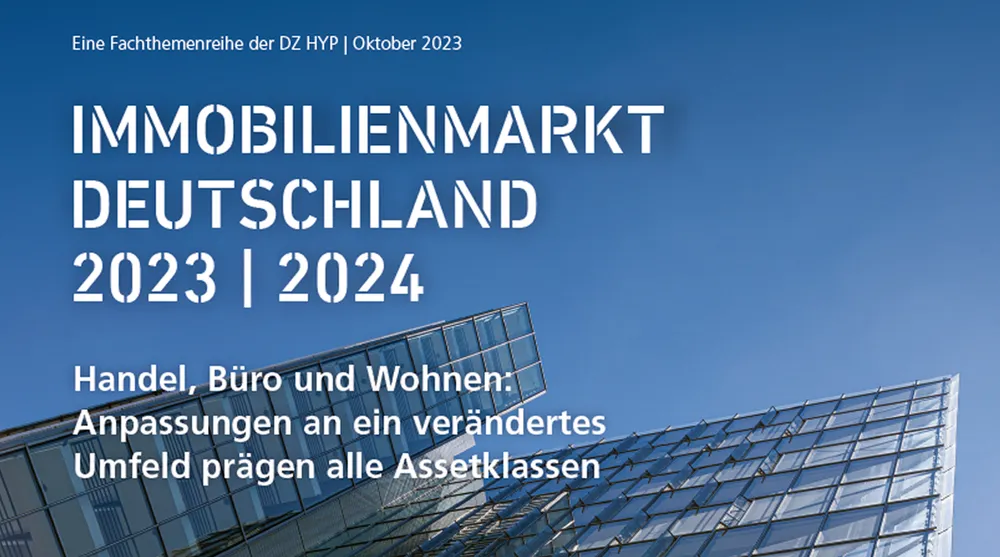Ausschnitt der Titelseite der Studie "Immobilienmarkt Deutschland 2023" Ausschnitt der Titelseite der Studie "Immobilienmarkt Deutschland 2023"