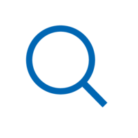 Blue Icon: Magnifying glass