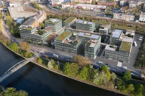 Luftbildaufnahme des Gewerbecampus „BERLIN DECKS“ Luftbildaufnahme des Gewerbecampus „BERLIN DECKS“