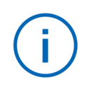  Blue icon: Circle with an i inside