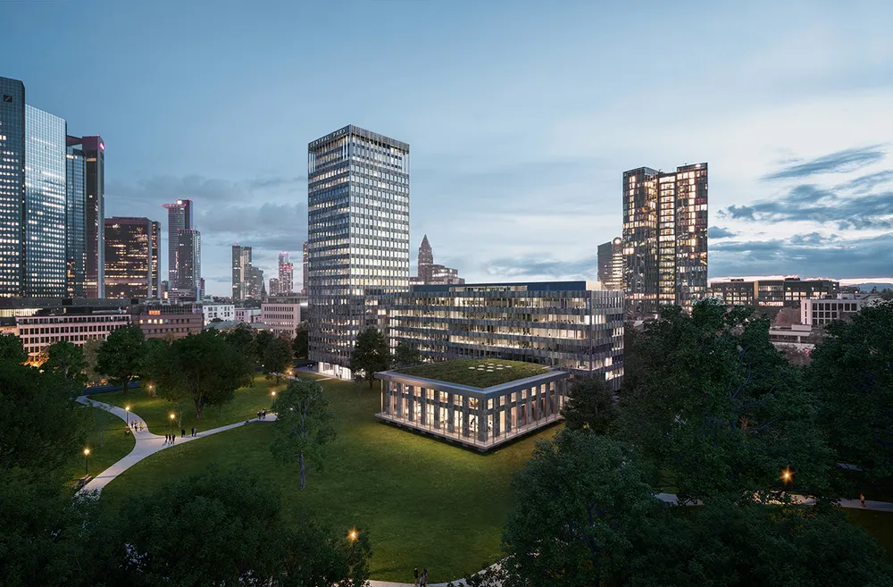 CENTRAL PARX_Ensemble © ABG Real Estate Group Außenansicht des Gebäudeensemble CENTRAL PARX