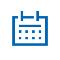 Blaues Icon: Kalender