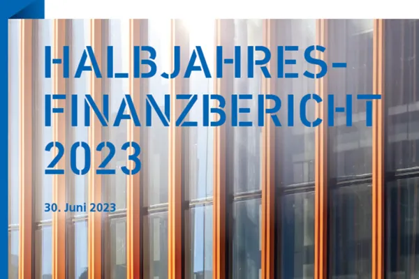 Ausschnitt der Titelseite des Halbjahresfinanzberichts 2023 Ausschnitt der Titelseite des Halbjahresfinanzberichts 2023
