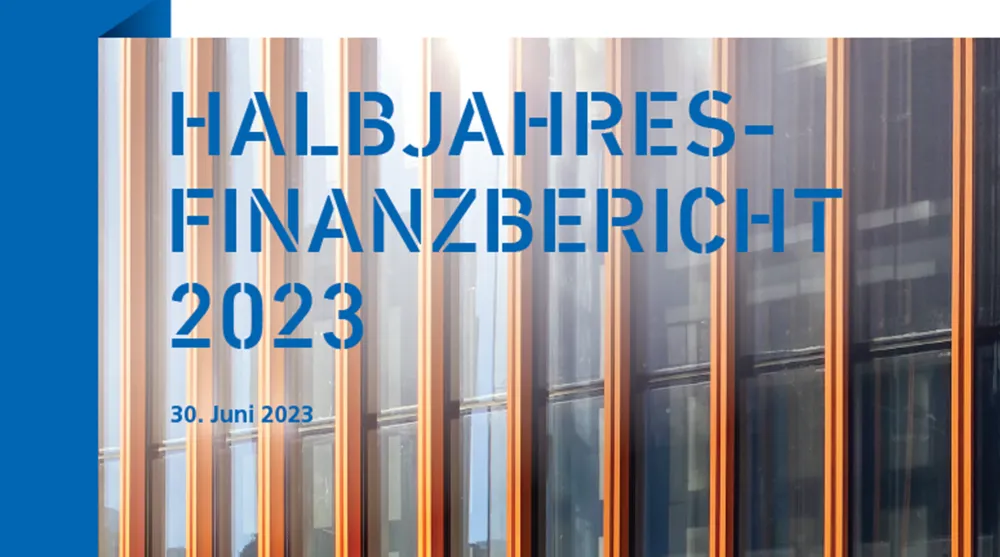 DZ HYP Halbjahresfinanzbericht 2023 Ausschnitt der Titelseite des Halbjahresfinanzberichts 2023