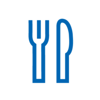 Blaues Icon: Besteck