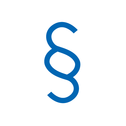 Blue icon: Paragraph symbol