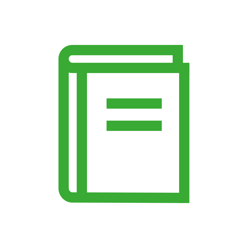 Green icon: Book